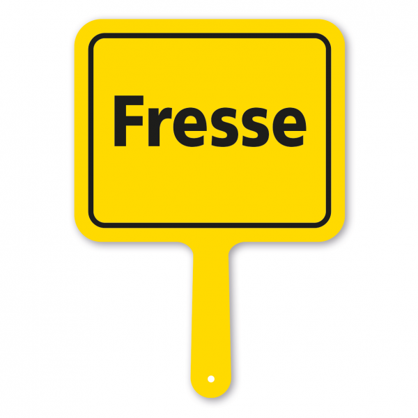 Originelles Formschild – Fresse – Textschild