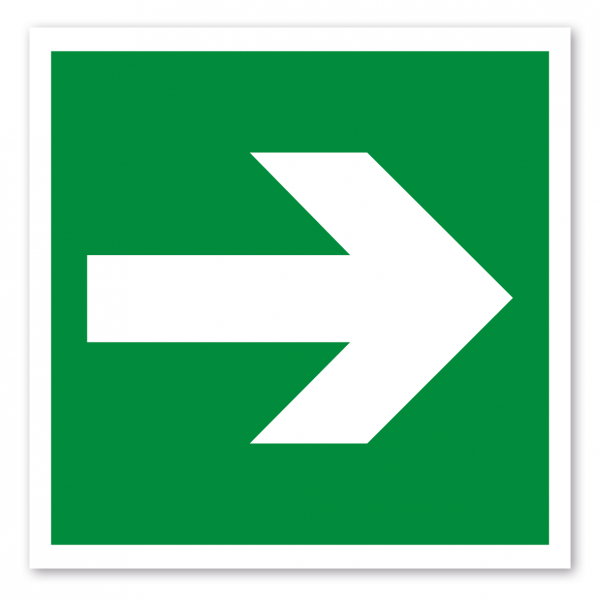 Rettungszeichen Richtungspfeil waagrecht links-rechts