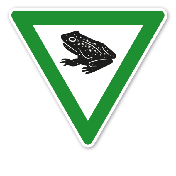 Verkehrsschild Tierschutzgebiet - Kreuzkröte - Biotop – VZ-PR-84