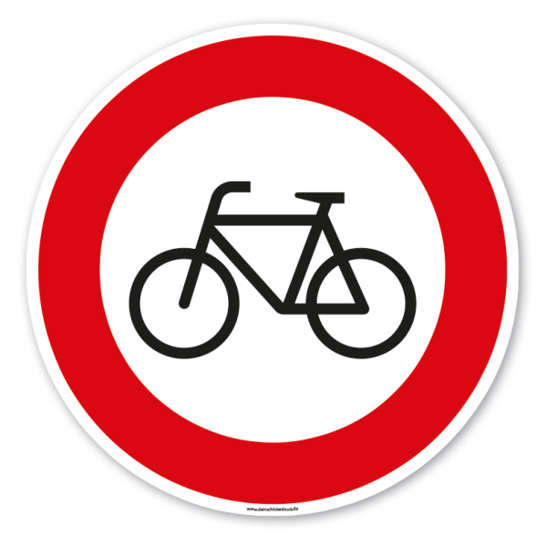 Bodenkleber für Lern- und Bewegungspfade - Verbot für Radfahrer - Verkehrszeichen VZ-254 - BWP-02-77 – Verkehrserziehung