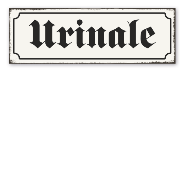 Retro Schild Urinale