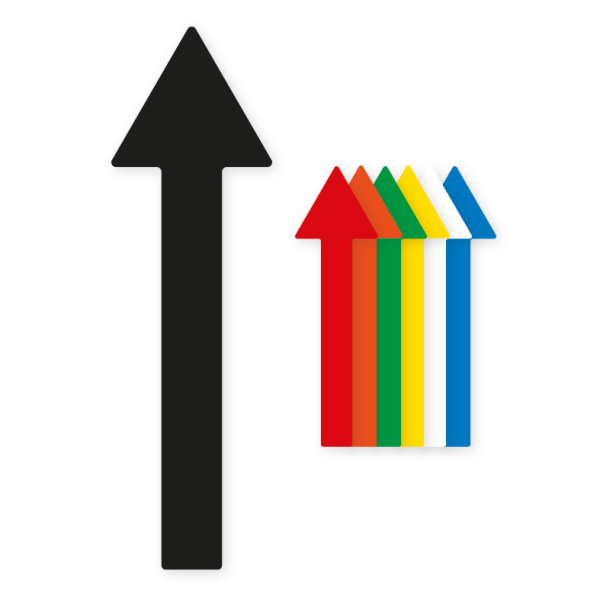 Bodenkleber für Bewegungspfade - Lange Richtungspfeile zur Ergänzung Ihrer Pfade - BWP-01-196