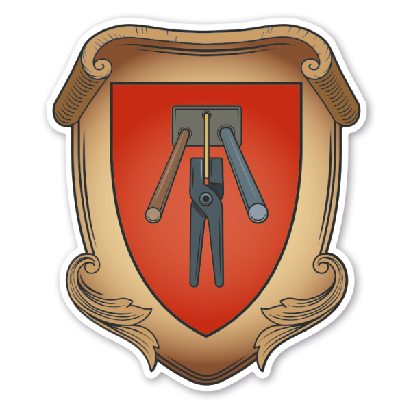 Maibaumschild / Zunftwappen Drahtzieher - Wappen A