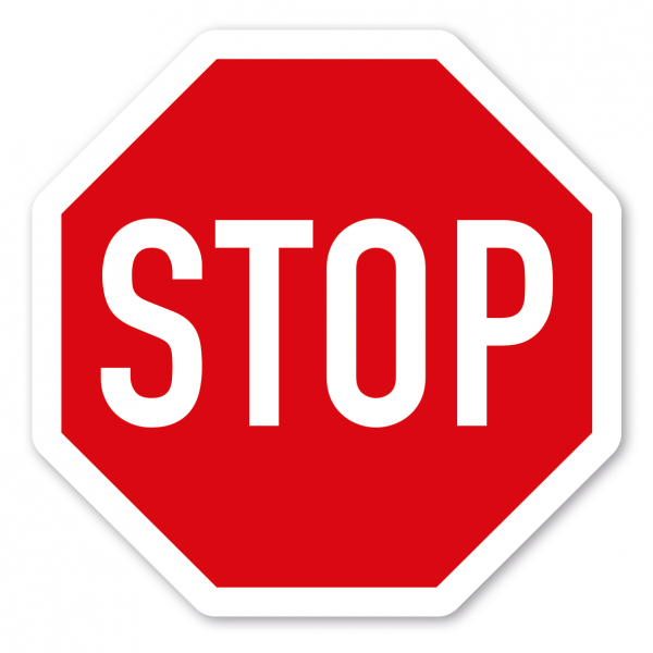 Verkehrsschild Stop (Stopschild) / Halt - Vorfahrt gewähren – VZ 206