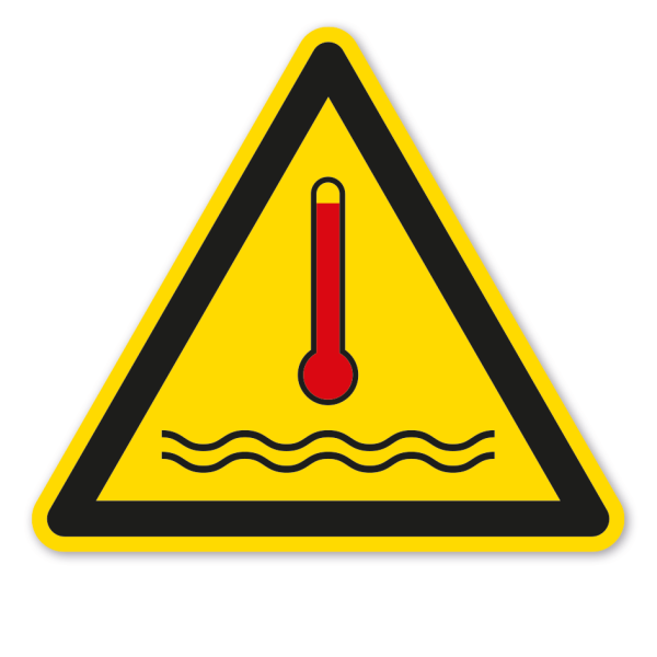 Warnzeichen Warnung vor heißen Flüssigkeiten