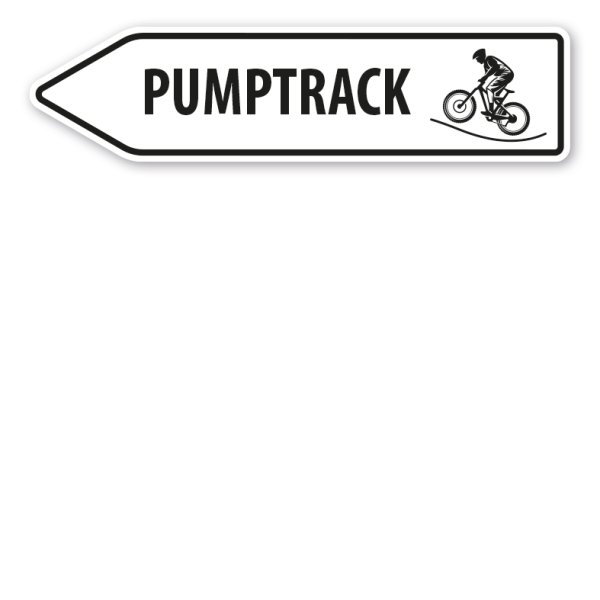 Pfeilschild / Pfeilwegweiser Pumptrack