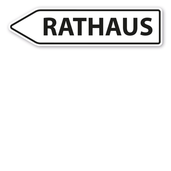 Pfeilschild / Pfeilwegweiser Rathaus