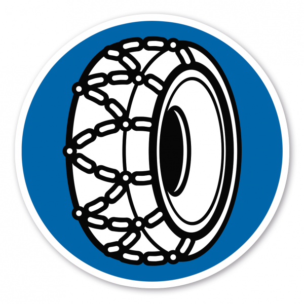 Verkehrsschild Schneeketten sind vorgeschrieben – VZ 268