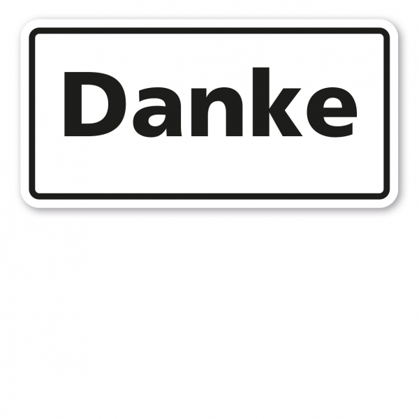 Schild Danke - TX-A-146