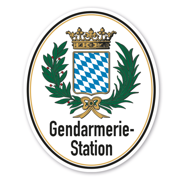 Stationsschild Bayerische Gendarmeriestation