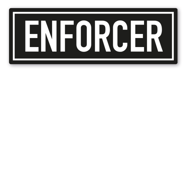 Schild für Motorradclubs - Rang - Titel Enforcer