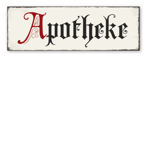 Retroschild Apotheke