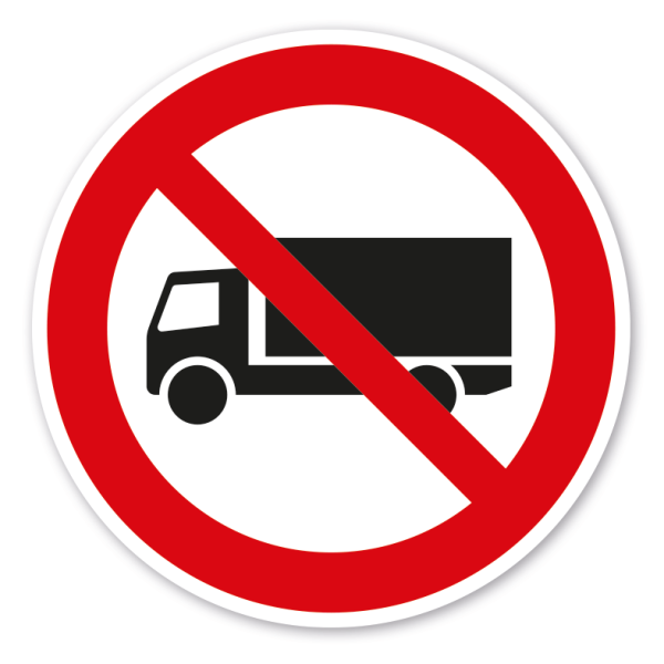 Verbotszeichen Für Lastkraftwagen - LKW - verboten