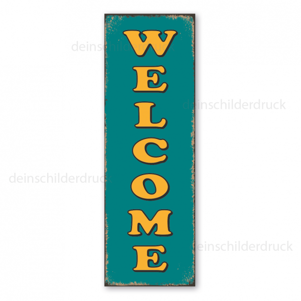 Retro Schild Welcome