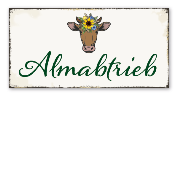 Retroschild Almabtrieb