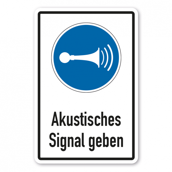 Gebotsschild Akustisches Signal geben - Kombi – ISO 7010 - M029-K