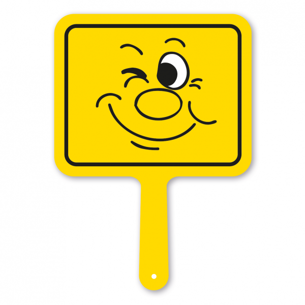 Lustiges Formschild – Gesichtsausdruck Kniepen - Zwinkern – Motivschild