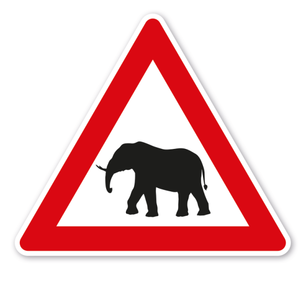 Verkehrsschild Achtung Elefanten – VZ-PR-119