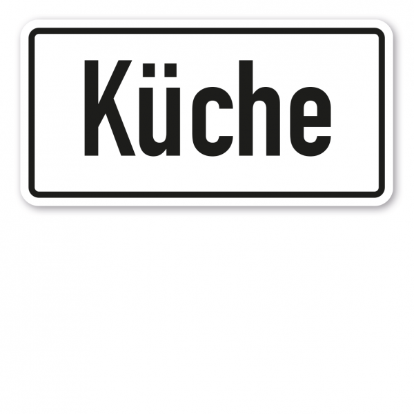 Textschild Küche