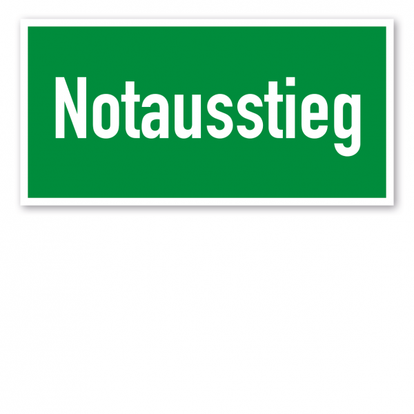 Fluchtwegschild Notausstieg