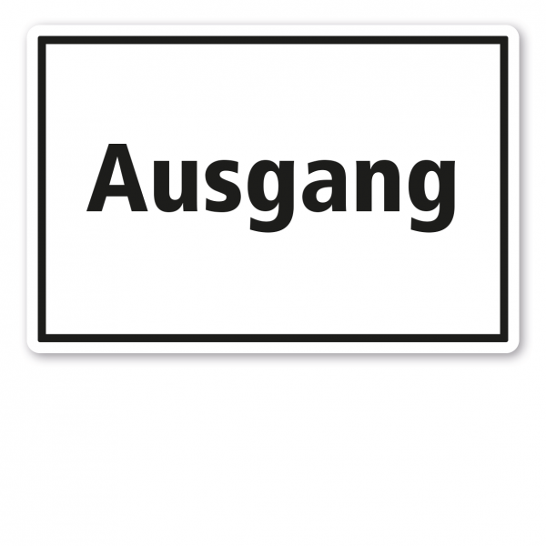 Textschild Ausgang 02