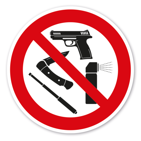 Verbotszeichen Waffen verboten