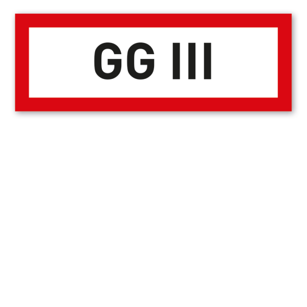 Brandschutzschild GG III - Gefahrengruppe 3
