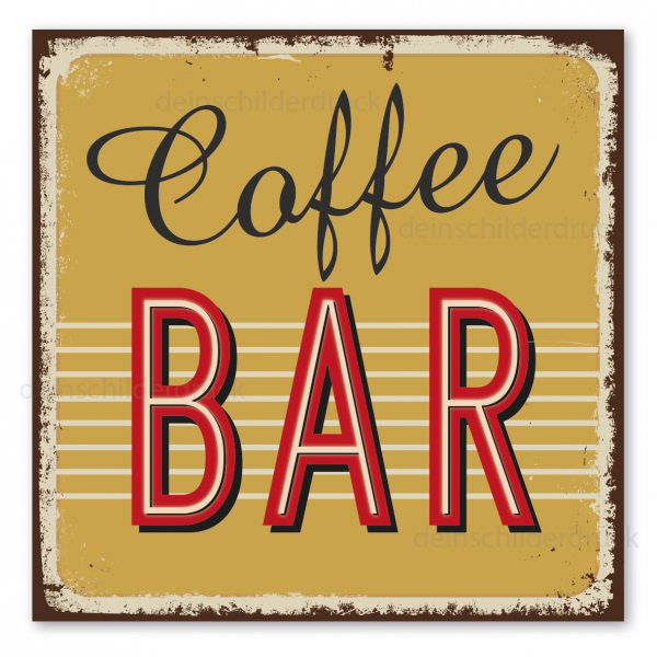 Retroschild / Vintage-Schild / Diner-Schild Coffee Bar