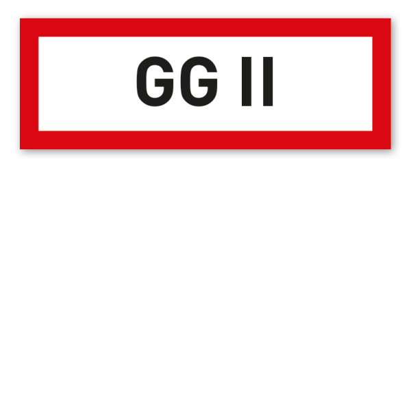 Brandschutzschild GG II - Gefahrengruppe 2