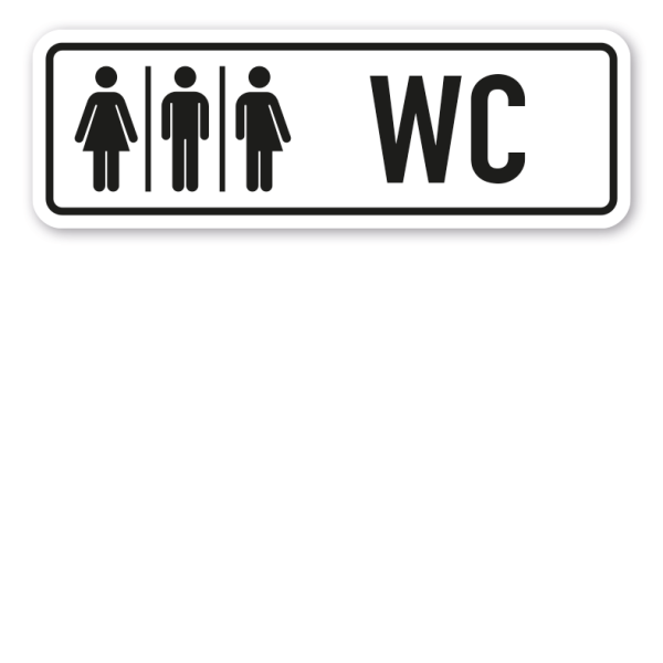 Schild WC - Frauen - Männer - Divers
