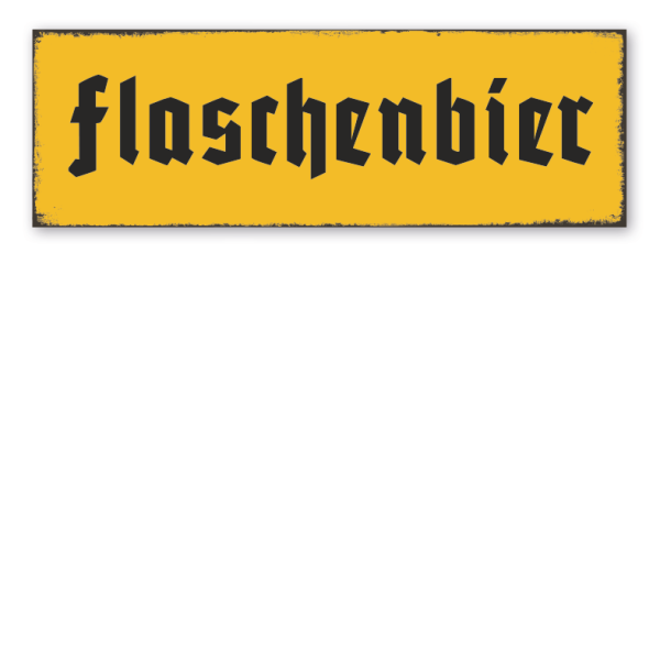 Retroschild Flaschenbier