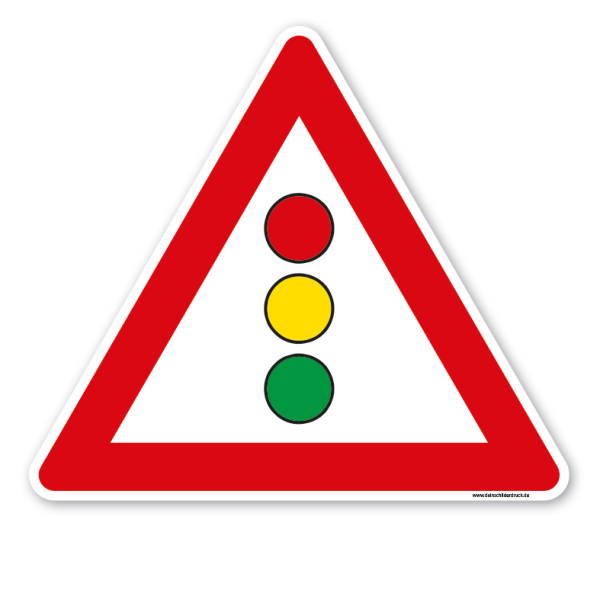 Bodenkleber für Lern- und Bewegungspfade - Achtung Lichtzeichenanlage-Ampel - Verkehrszeichen VZ-131 - BWP-02-38 – Verkehrserziehung