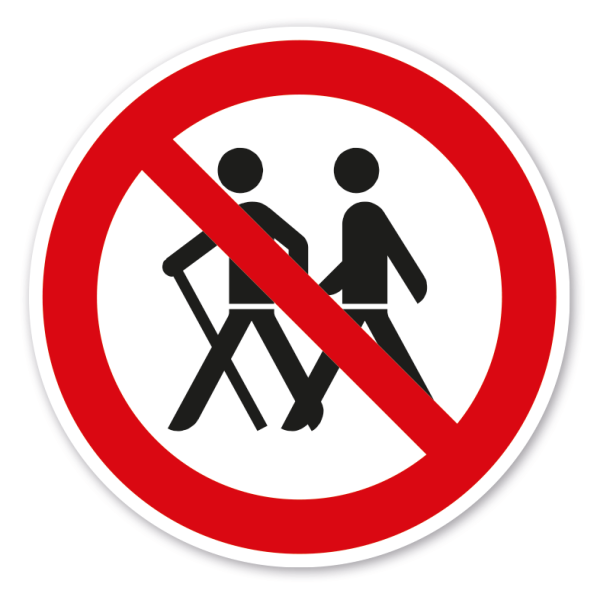 Verbotszeichen Für Wanderer verboten