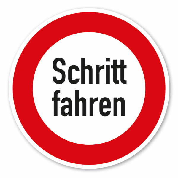 Verkehrsschild Schritt fahren – VZ-PR 18