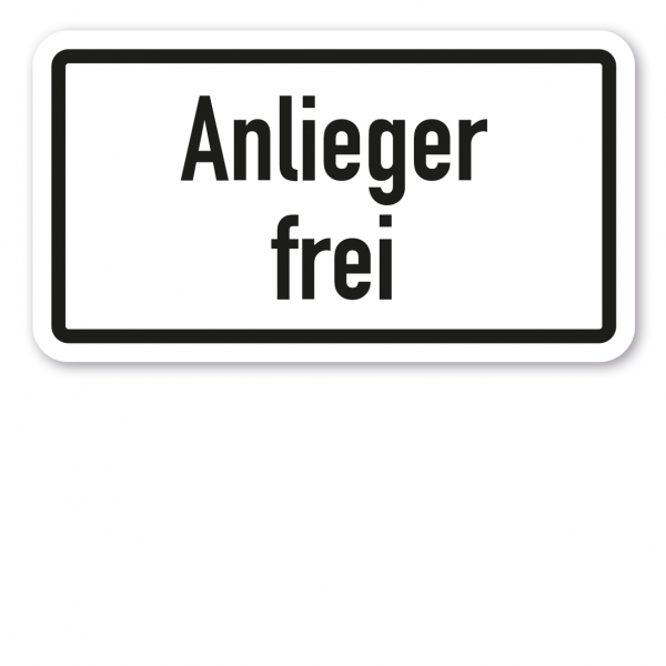 Zusatzzeichen Anlieger frei - Verkehrsschild VZ-1020-30