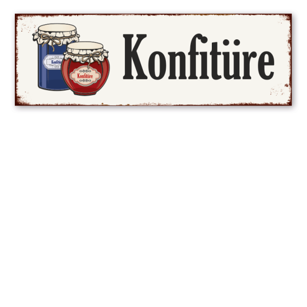 Retro Schild Konfitüre