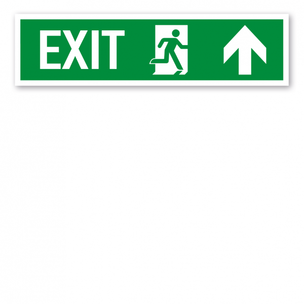 Fluchtwegschild EXIT nach oben - ISO 16069