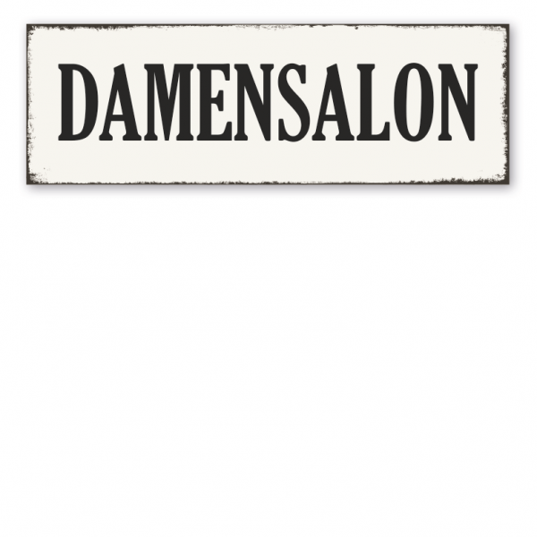 Retro Schild Damensalon