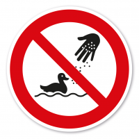 Verbotszeichen Enten füttern verboten Verbotszeichen Enten füttern verboten