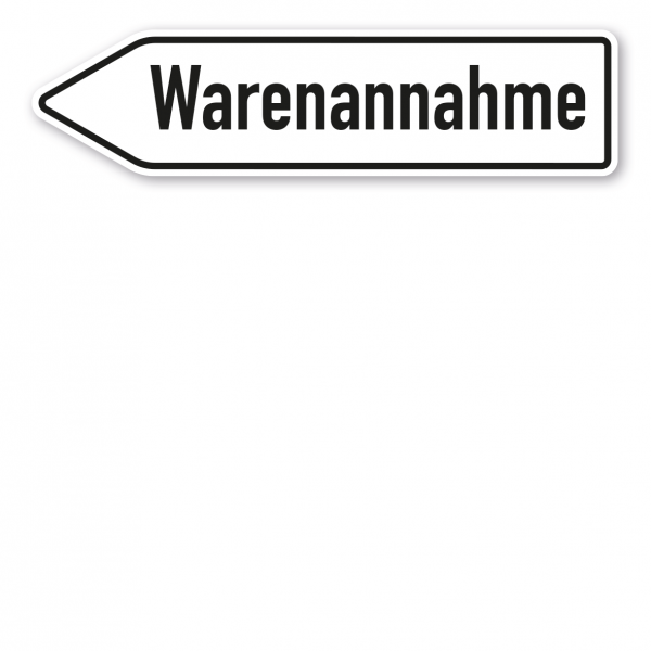 Pfeilschild / Pfeilwegweiser Warenannahme