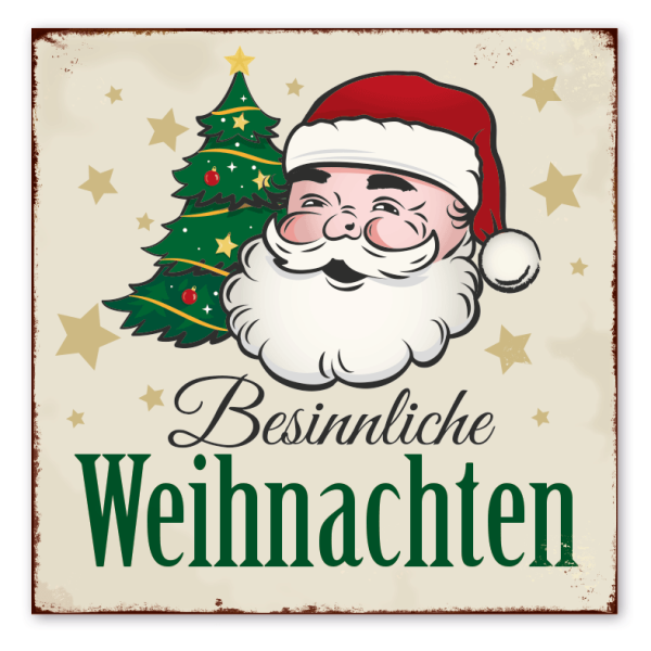 Retro Weihnachtsschild Besinnliche Weihnachten