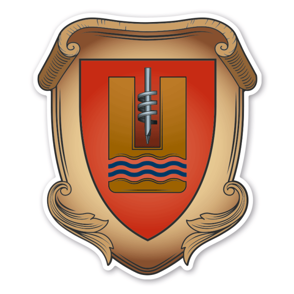 Maibaumschild / Zunftwappen Brunnenbauer - Wappen A