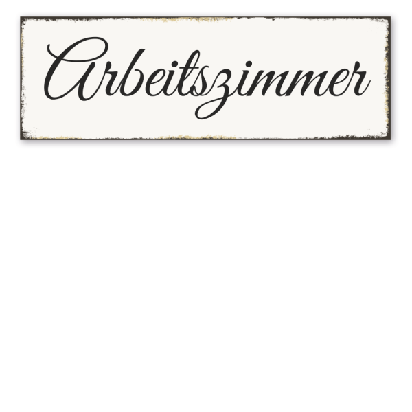 Retroschild Arbeitszimmer