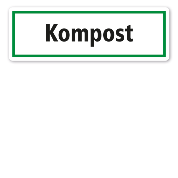 Schild zur Abfallentsorgung - Kompost