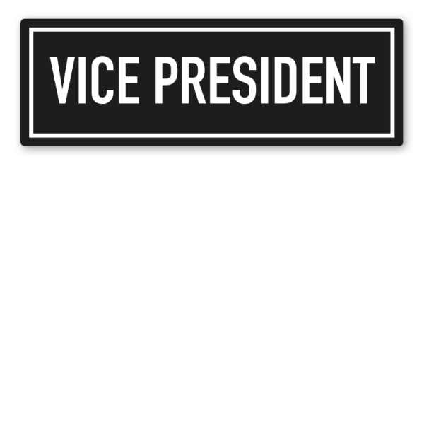Schild für Motorradclubs - Rang - Titel Vice President