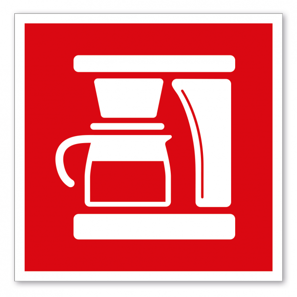Brandschutzzeichen Standort Kaffeefiltermaschine