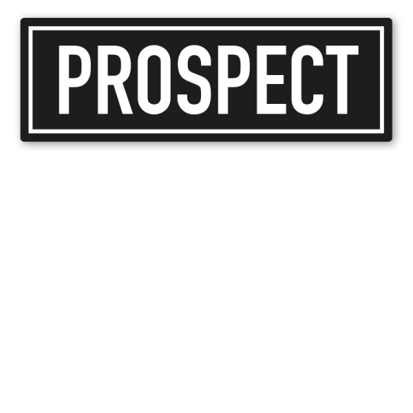 Schild für Motorradclubs - Rang - Titel Prospect
