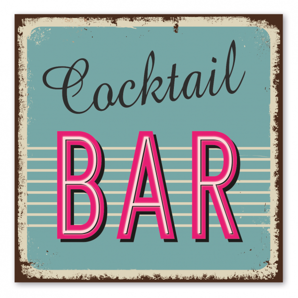 Retroschild / Vintage-Schild / Diner-Schild Cocktail Bar