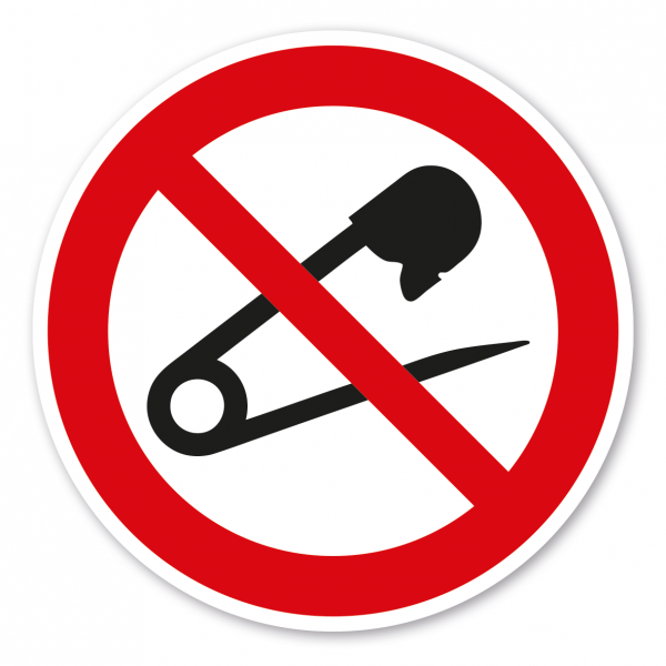 Verbotszeichen Keine Nadeln einstechen