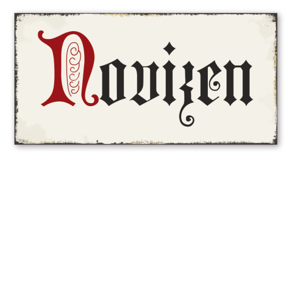 Retroschild Novizen